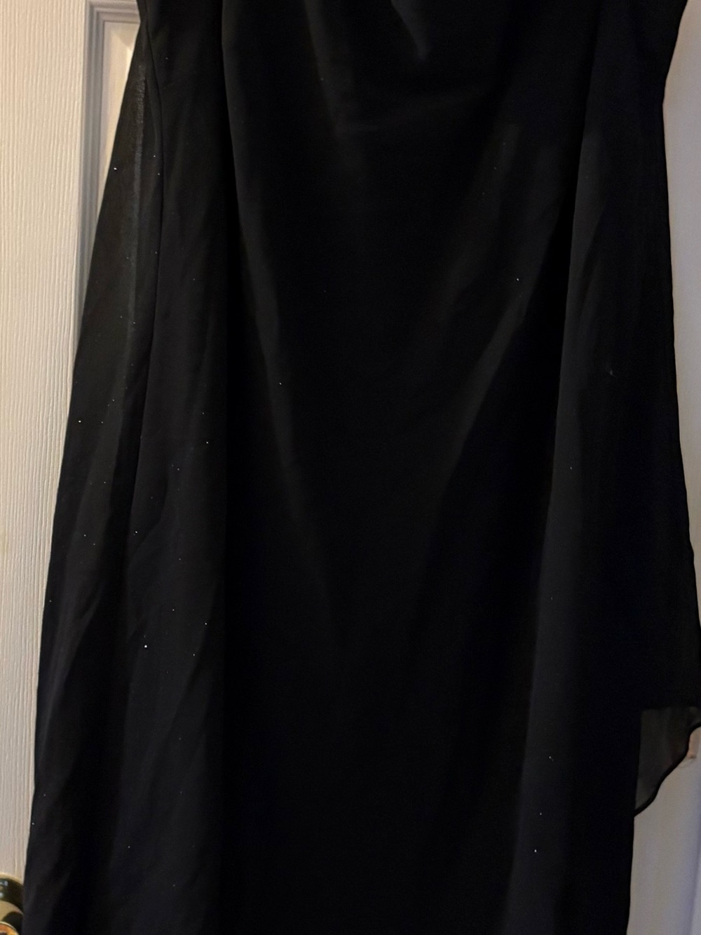 Plus size Elegant Evening Maxi Dress. Asymmetrical on one side very subtle.